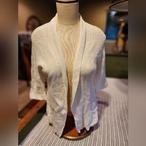 White shawl sweater Sz S